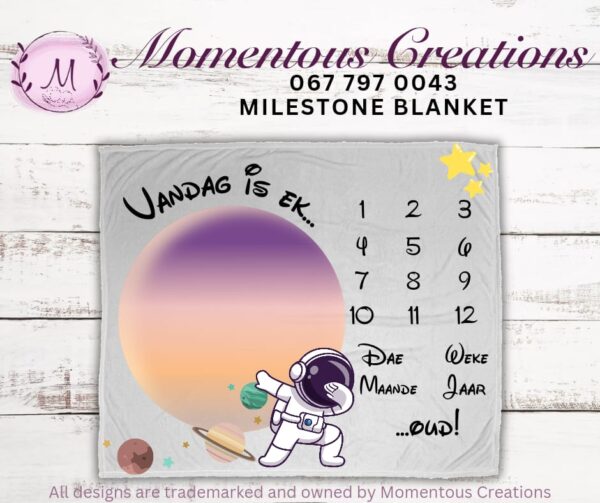 Space Milestone Blanket