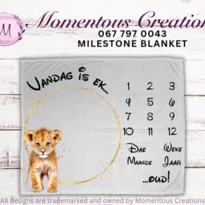Lion Milestone Blanket