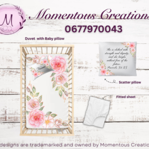 Pink floral duvet set