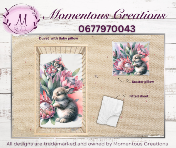 Protea bunny duvet set
