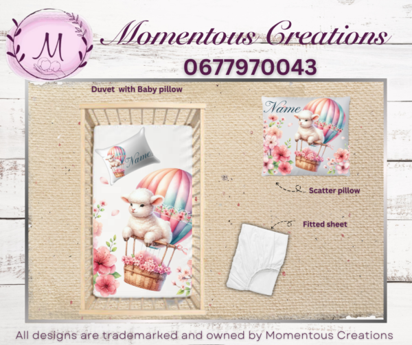 Pink Little Lamb duvet set