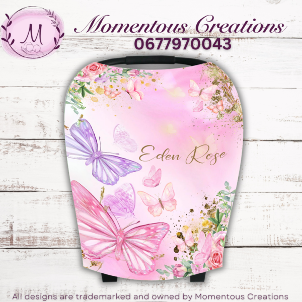 Roses and butterfly car chair cover