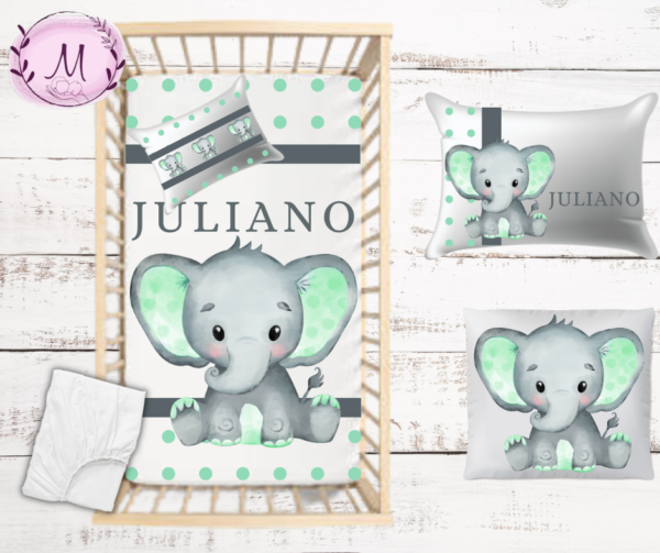 Green Ellie duvet set