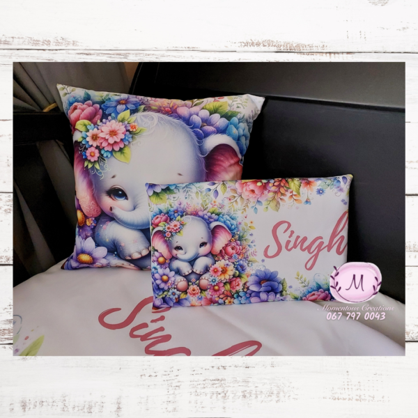 Purple Floral elephant duvet set - Image 3