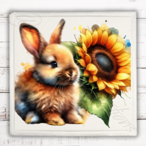 Sunflower Bunny Playmat