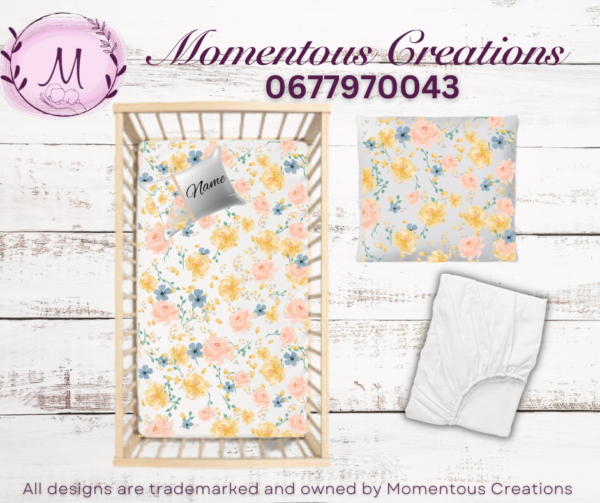 Colorful floral duvet set