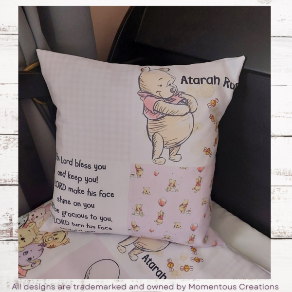 Pink Quilted pooh duvet set - Image 4