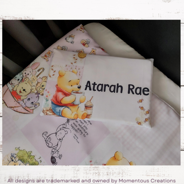 Pink Quilted pooh duvet set - Image 9