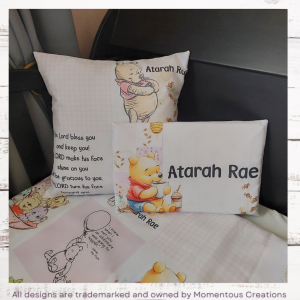 Pink Quilted pooh duvet set - Image 8
