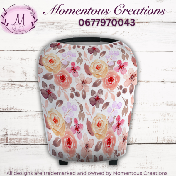 Orange rose car chair cover
