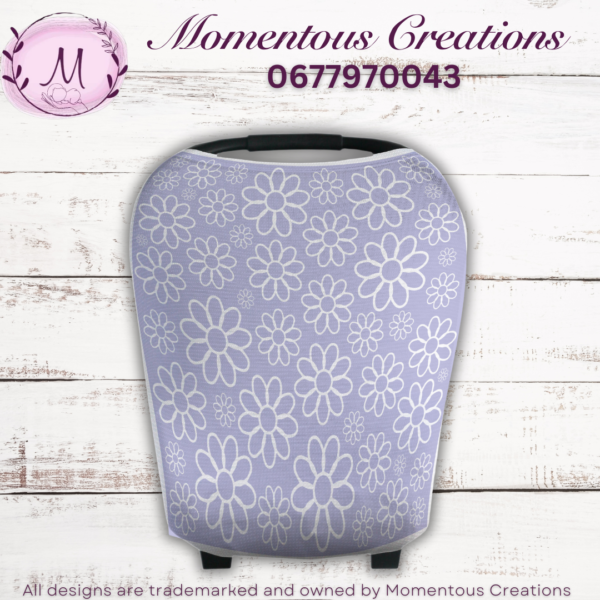 Purple Floral car chair cover