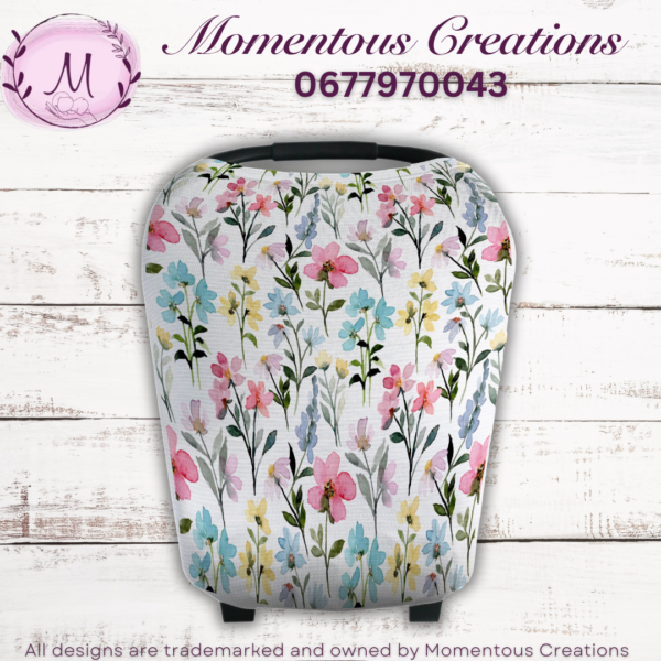 Colorful floral car chair cover