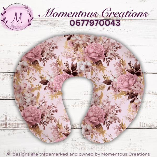 Pink feeding pillow