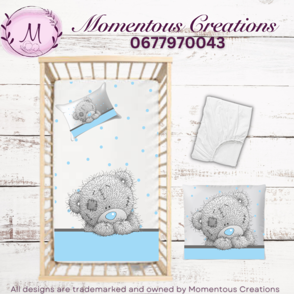sleeping blue tatty teddy duvet set