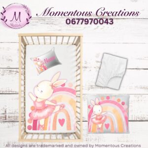 Rainbow bunny Ballerina duvet set