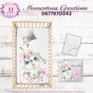 flower pebbles bunny duvet set