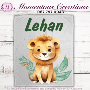 Lion fleece blanket