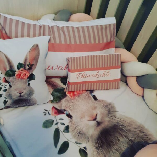 Peachy rose bunny duvet set - Image 4