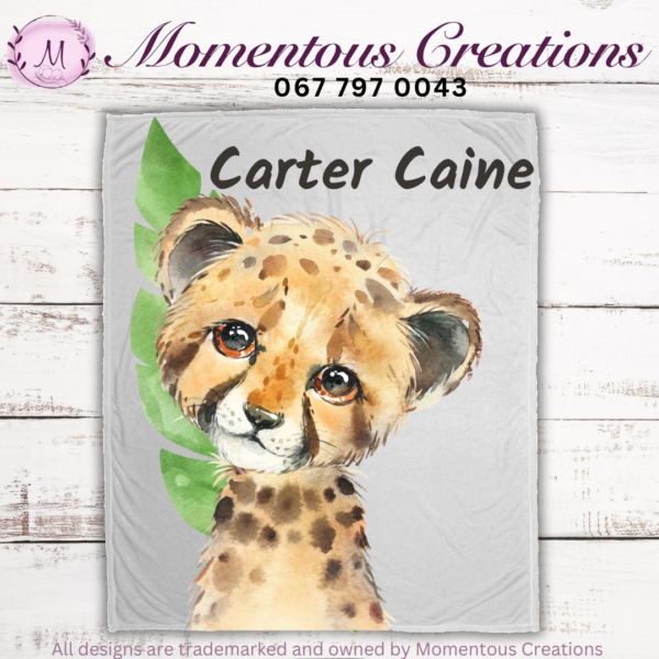Safari tiger fleece blanket