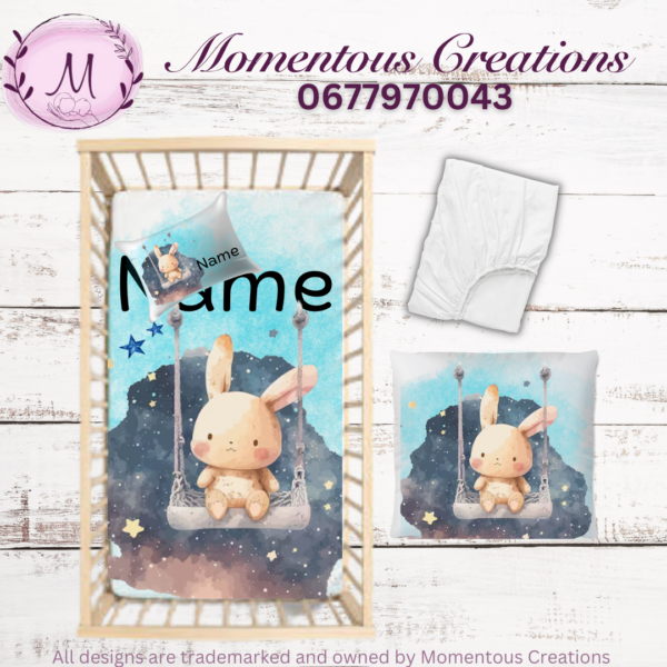 Blue bunny duvet set