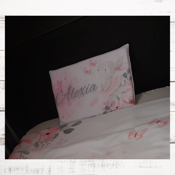 Pink butterfly ballerina bunny duvet set - Image 3