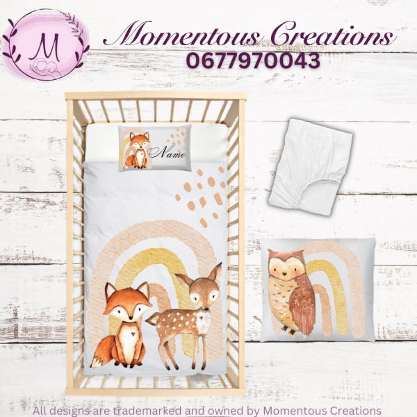 woodlands boho rainbow duvet set