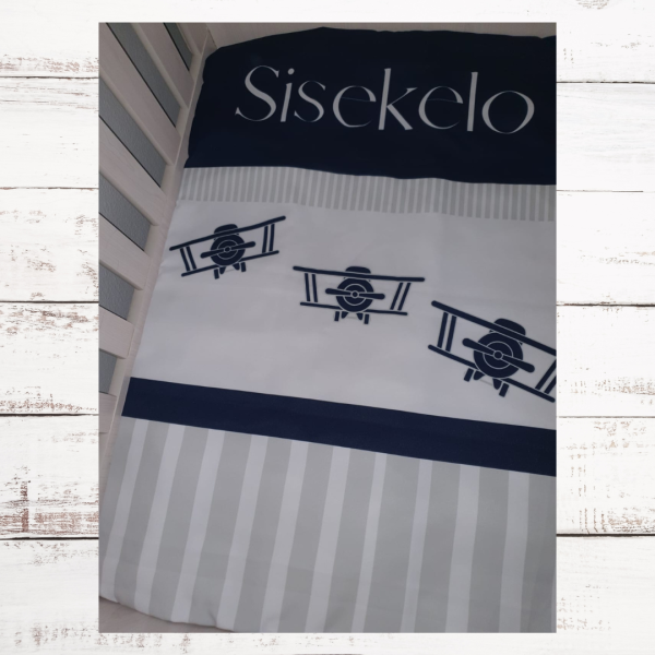 Navy blue plane duvet set - Image 3