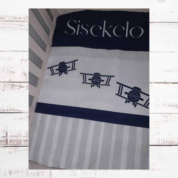 Navy blue plane duvet set - Image 2