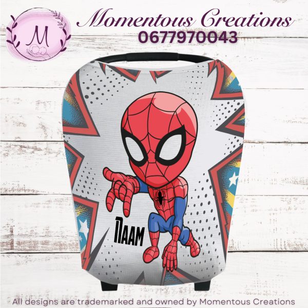 Comic Spiderman car chair cover