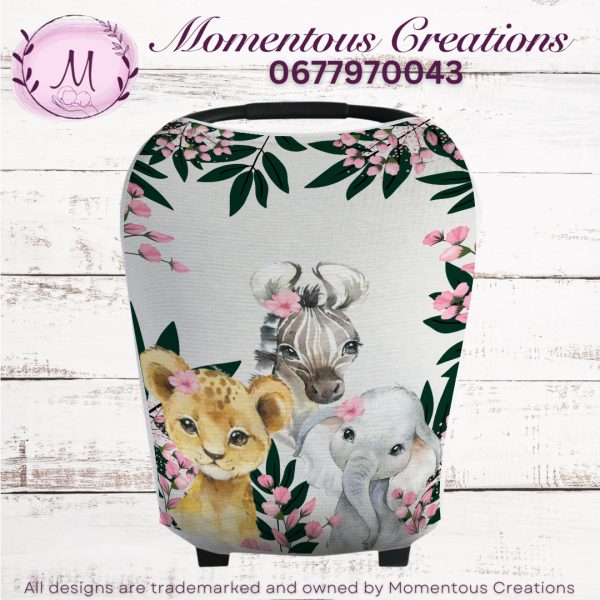 Safari floral car chair cover