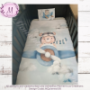 Blue grey teddy bear plane duvet set - Image 3