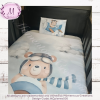 Blue grey teddy bear plane duvet set - Image 2