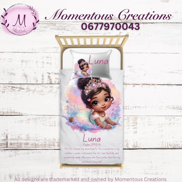 Painted princess single bed Duvet set