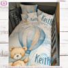 Blue hot air balloon teddy bear duvet set - Image 2