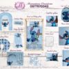 Blue Stitch Duvet Set