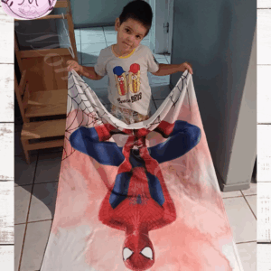 Red Spiderman fleece blanket