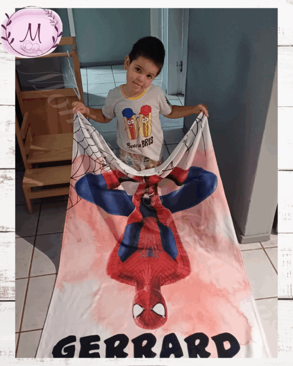 Red Spiderman fleece blanket