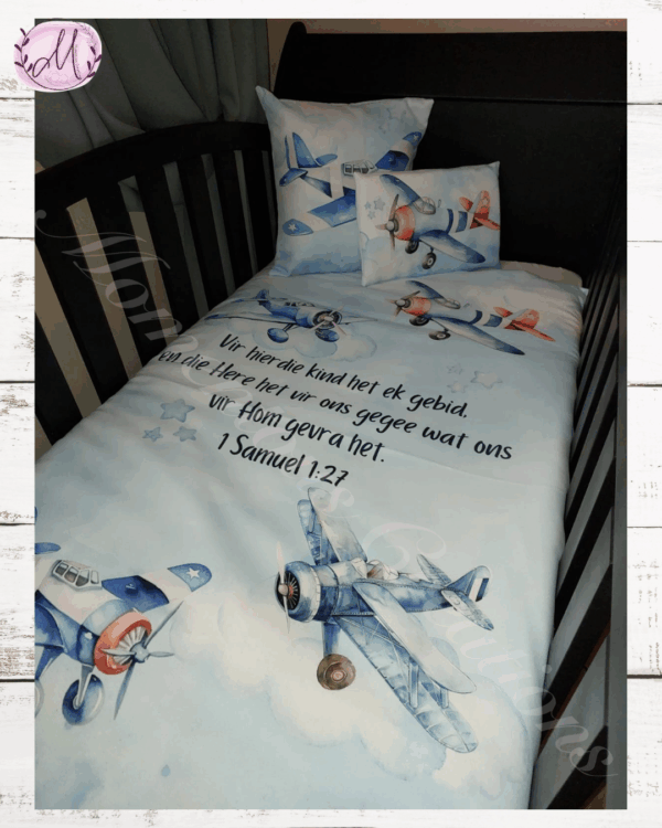 Blue Plane Baby Duvet Set