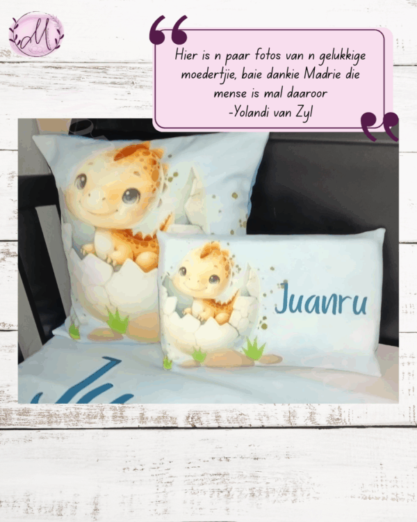 Blue Dinosaur Baby Duvet Set - Image 8