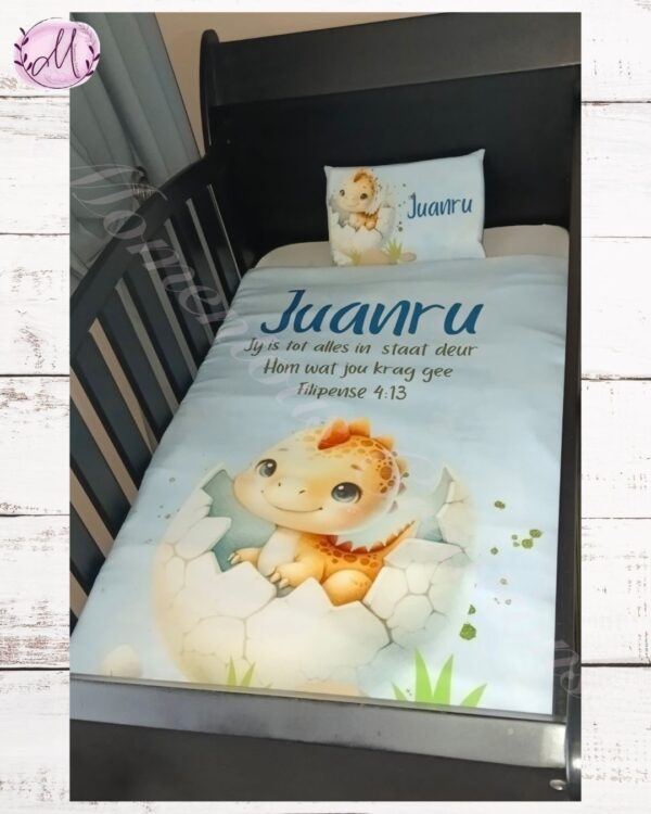 Blue Dinosaur Baby Duvet Set - Image 11