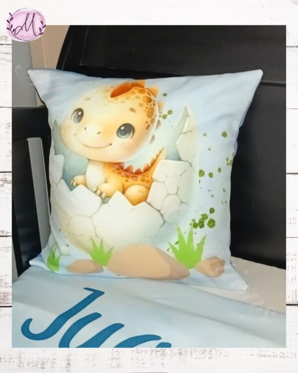 Blue Dinosaur Baby Duvet Set - Image 12