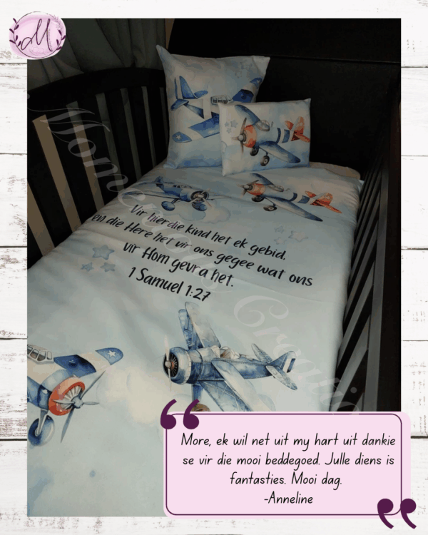 Blue Plane Baby Duvet Set - Image 3