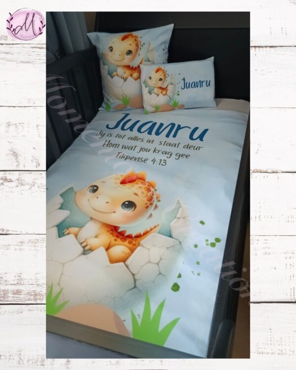 Blue Dinosaur Baby Duvet Set - Image 15