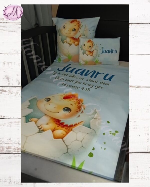 Blue Dinosaur Baby Duvet Set - Image 16