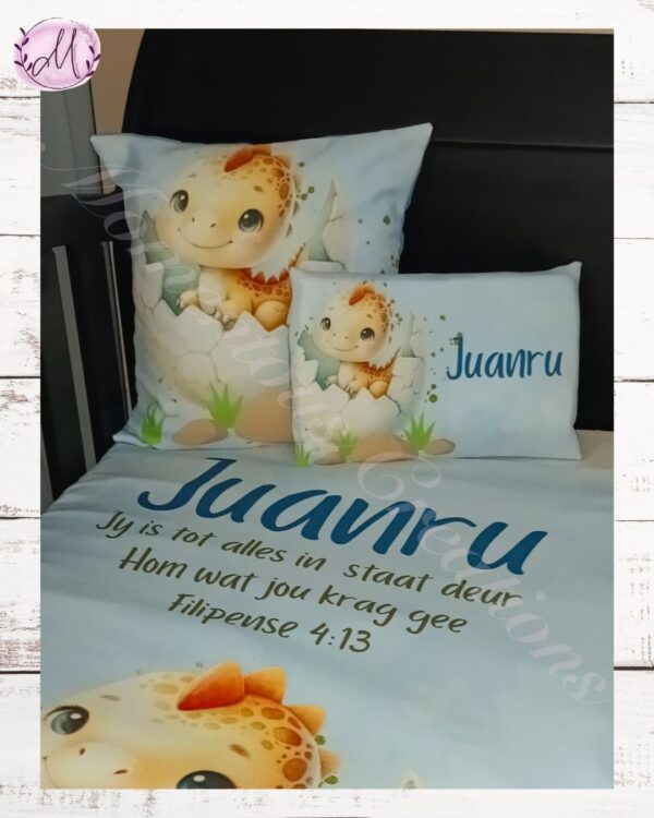 Blue Dinosaur Baby Duvet Set - Image 18