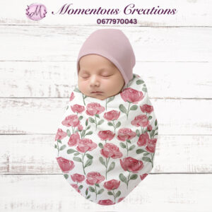 Sweet Pink Rose Hospital Swaddle Set