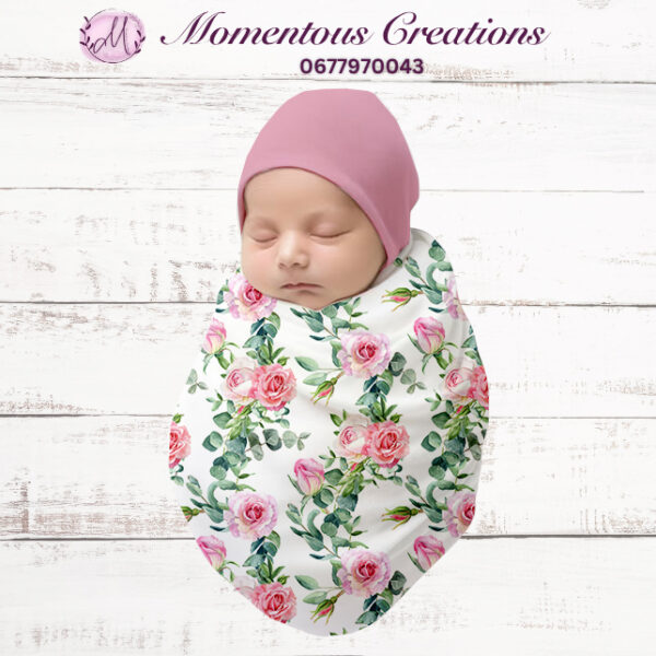 Blush Rose Newborn Hospital Swaddle Set