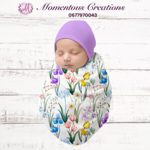 Wildflower Meadow Newborn Swaddle & Hat Set