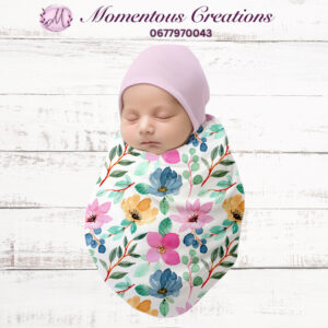 Blossom Berry Newborn Hospital Swaddle Set