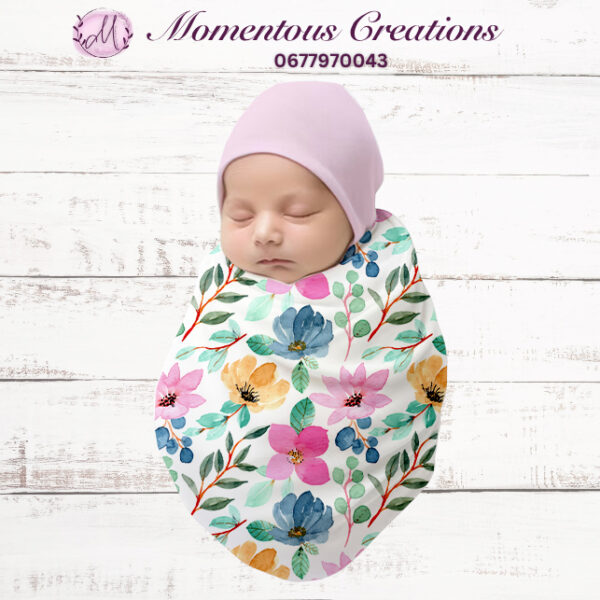 Blossom Berry Newborn Hospital Swaddle Set